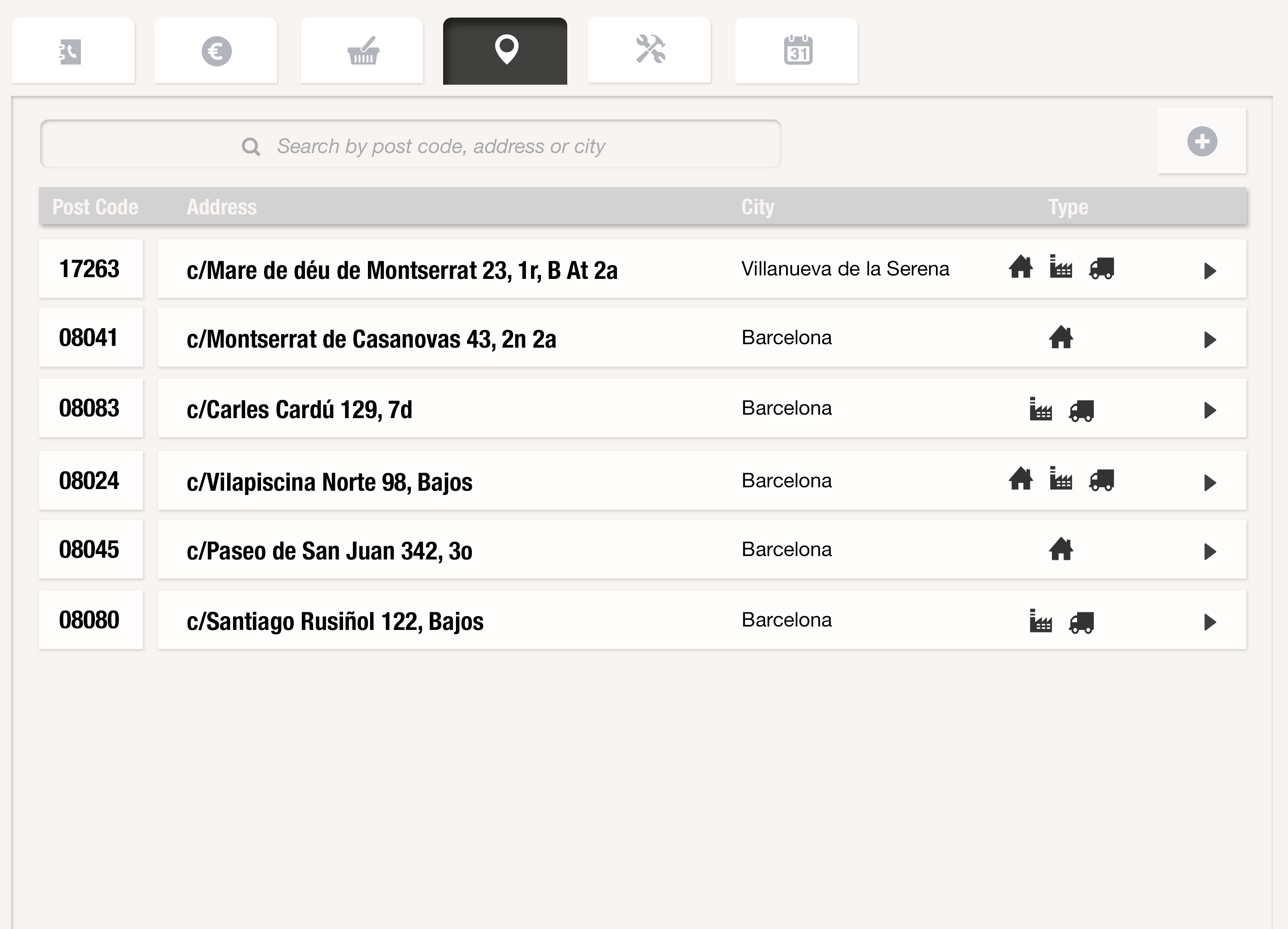 Accede fácilmente a las localizaciones de tus clientes para configurar rutas comerciales y irlos a ver rápidamente en una visita comercial con uSell CRM