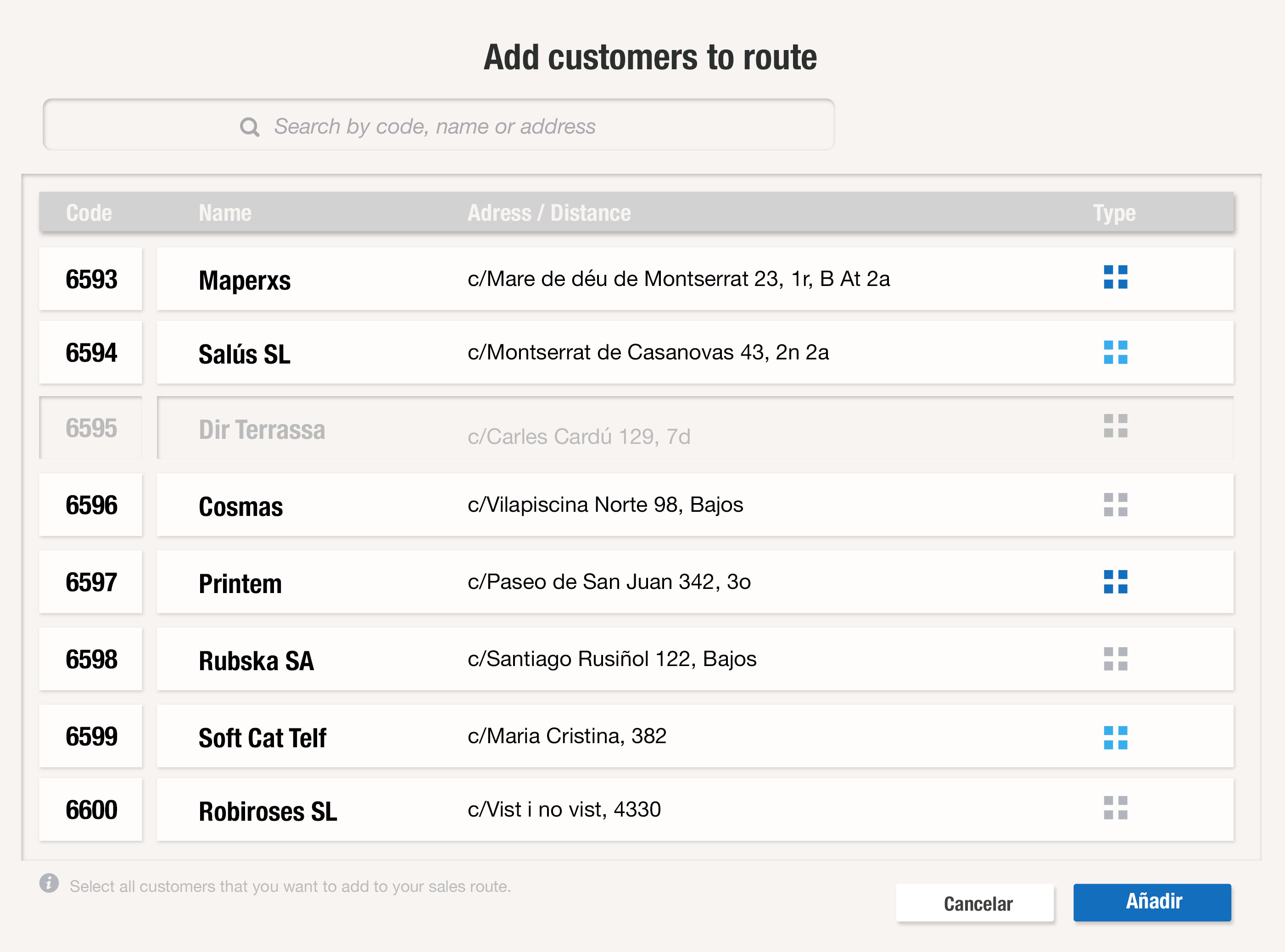 Añade todos los clientes que tienes que ir a visitar para que se creen rutas de forma automática y utilízalas como GPS con uSell CRM